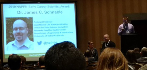 James Schnable Receiving the NAPPN early career award
